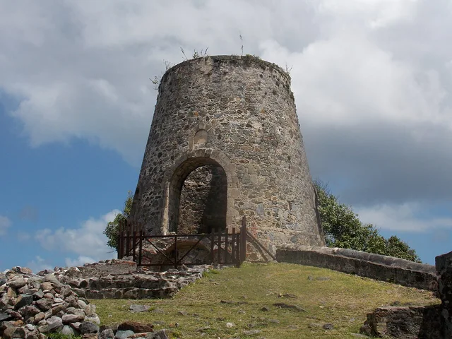 Windmill remains at Annaberg on St. John