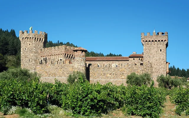 Exterior of Castello di Amorosa in Napa Valley