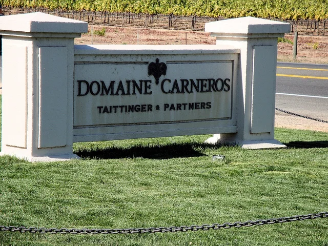 Entrance sign at Domaine Carneros in Napa Valley