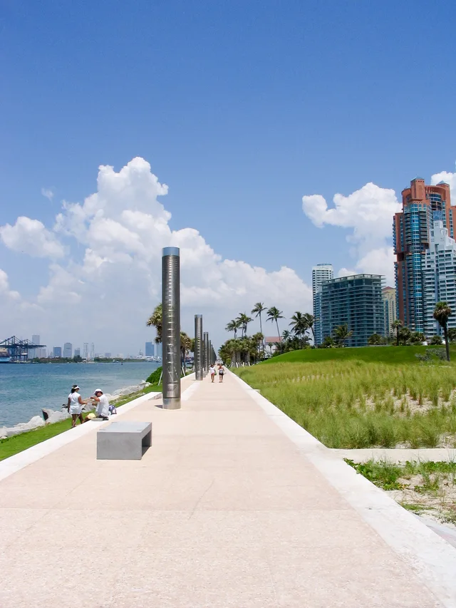 Waterfront promenade at South Pointe, Miami Beach